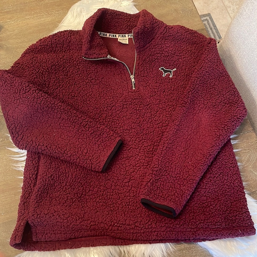 PINK Maroon Sherpa